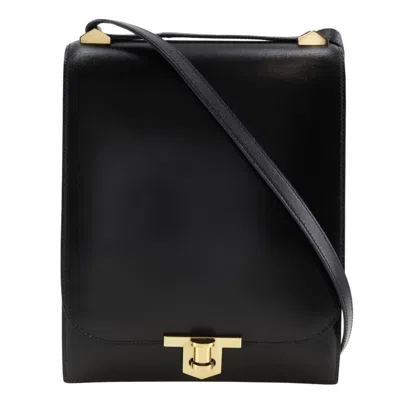 Pre-owned Hermes Black Box Calf Leather Shoulder Bag ()