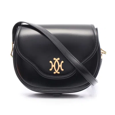 Pre-owned Hermes Black Box Calf Leather Shoulder Bag ()