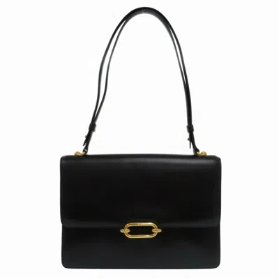 Pre-owned Hermes Black Box Calf Leather Shoulder Bag ()