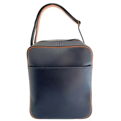 Pre-owned Hermes Black Brown Ardennes Leather Shoulder Bag () In Black, Brown