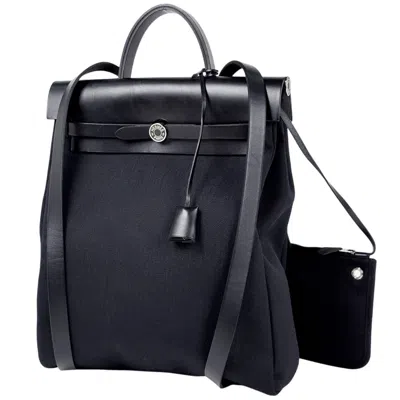 Pre-owned Hermes Black Canvas Backpack ()