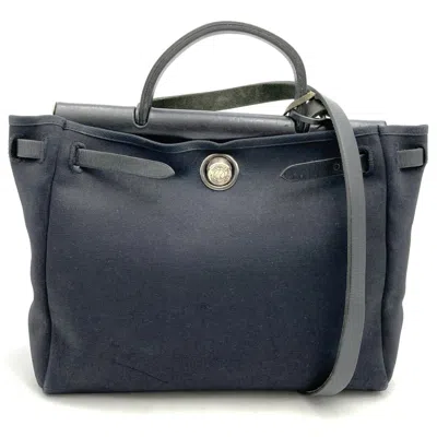 Pre-owned Hermes Black Canvas Handbag Shoulder Bag ()