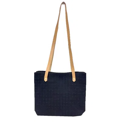 Pre-owned Hermes Black Canvas Leather Tote Bag ()