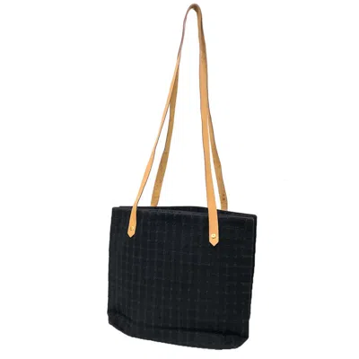 Pre-owned Hermes Black Canvas Leather Tote Bag ()
