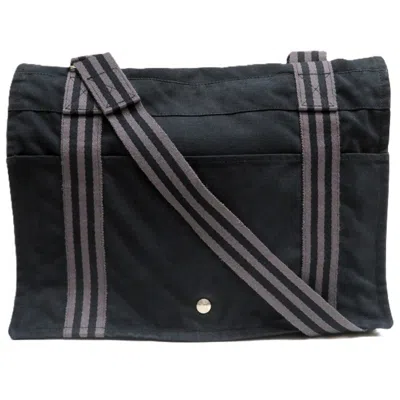 Pre-owned Hermes Black Canvas Shoulder Bag Tote Bag ()