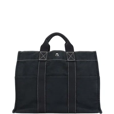 Pre-owned Hermes Black Canvas Tote Bag ()