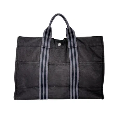 Pre-owned Hermes Black Canvas Tote Bag ()