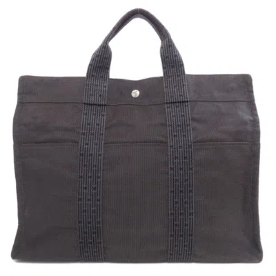 Pre-owned Hermes Black Canvas Tote Bag ()