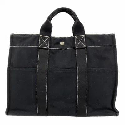 Pre-owned Hermes Black Canvas Tote Bag ()