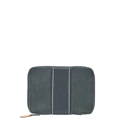 Pre-owned Hermes Black Canvas Wallet (bi-fold) ()