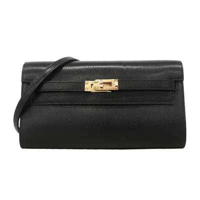 Pre-owned Hermes Black Chain/shoulder Wallet ()