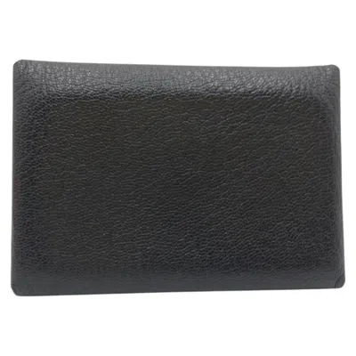 Pre-owned Hermes Black Chevre Leather Coin Purse/coin Case ()