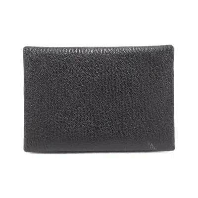 Pre-owned Hermes Black Chevre Leather Coin Purse/coin Case ()