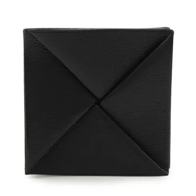 Pre-owned Hermes Black Chevre Leather Coin Purse/coin Case ()