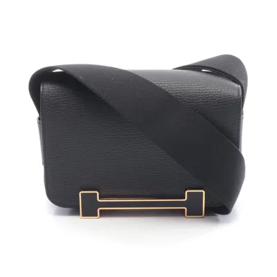 Pre-owned Hermes Black Chevre Leather Leather Handbag Shoulder Bag ()