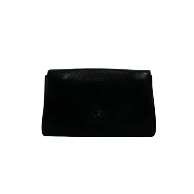 Pre-owned Hermes Black Chevre Leather Wallet (bi-fold) ()