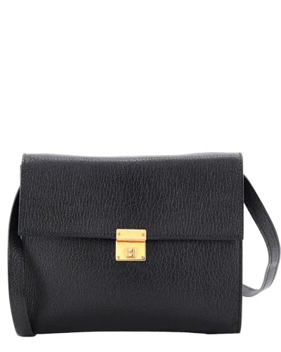 Pre-owned Hermes Hermès Black Chevre Mysore Clic Wallet On Strap 16 (authentic Pre-loved)