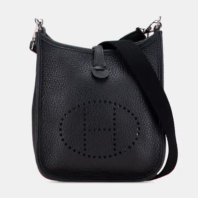 Pre-owned Hermes Black Clemence Evelyne Tpm
