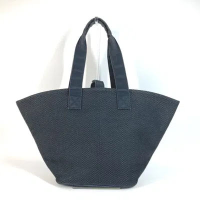 Pre-owned Hermes Black Cotton Pouch Shoulder Bag Tote Bag ()