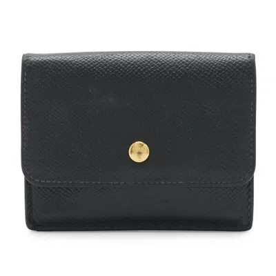 Pre-owned Hermes Black Courchevel Leather Coin Purse/coin Case ()