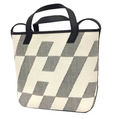Pre-owned Hermes Black Ecru Swift Leather Tote Bag () In Black, Ecru