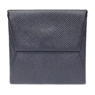 Pre-owned Hermes Black Epsom Leather Coin Purse/coin Case ()