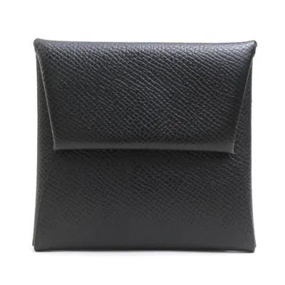 Pre-owned Hermes Black Epsom Leather Coin Purse/coin Case ()
