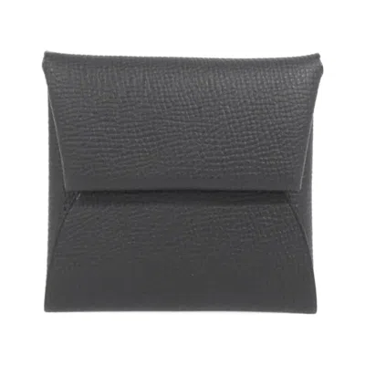 Pre-owned Hermes Black Epsom Leather Coin Purse/coin Case ()