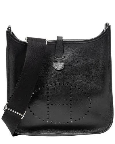 Pre-owned Hermes Hermès Black Epsom Leather Evelyne Iii Pm (authentic Pre-loved)
