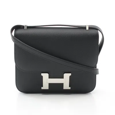 Pre-owned Hermes Black Epsom Leather Shoulder Bag ()