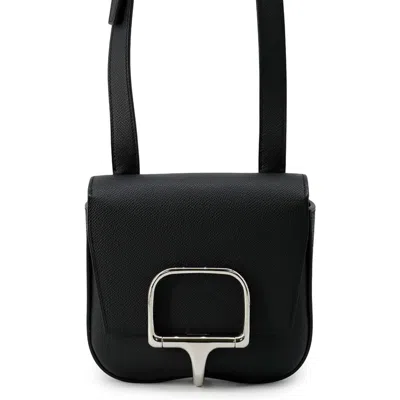 Pre-owned Hermes Black Epsom Leather Shoulder Bag ()
