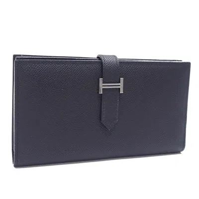Pre-owned Hermes Black Epsom Leather Wallet (bi-fold) ()