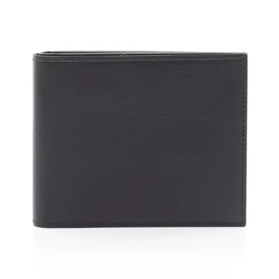Pre-owned Hermes Black Evergrain Leather Wallet (bi-fold) ()