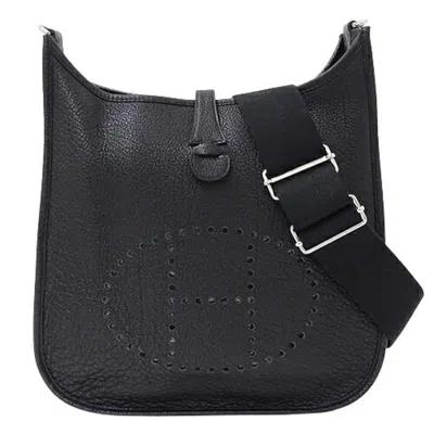 Pre-owned Hermes Black Fjord Leather Shoulder Bag ()