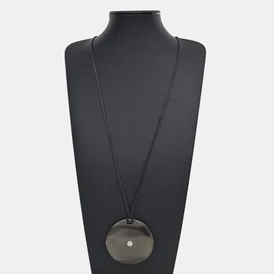 Pre-owned Hermes Black Horn Necklace