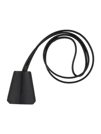 Pre-owned Hermes Black Kelly Watch Leather Lanyard