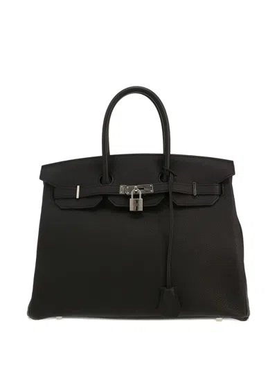 Pre-owned Hermes Black Leather Birkin Bag