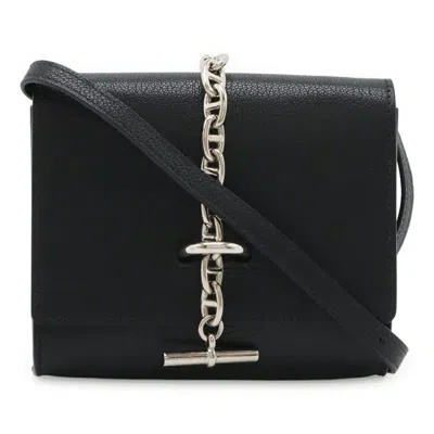 Pre-owned Hermes Black Leather Clutch Bag Pochette Shoulder Bag ()