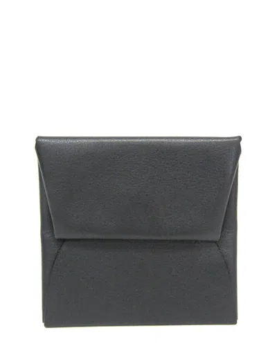 Hermes Hermès Black Leather Coin Purse (authentic Pre-loved)