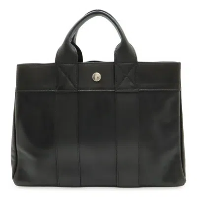 Pre-owned Hermes Black Leather Handbag Tote Bag ()