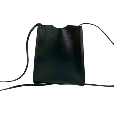 Pre-owned Hermes Black Leather Pochette Shoulder Bag ()
