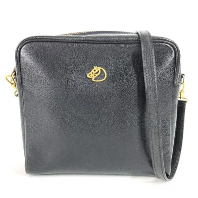 Pre-owned Hermes Black Leather Pochette Shoulder Bag ()