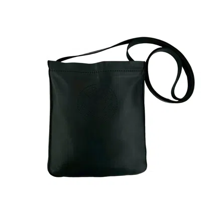 Pre-owned Hermes Black Leather Pochette Shoulder Bag ()
