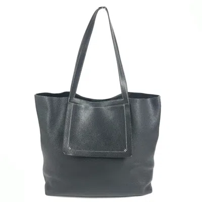 Pre-owned Hermes Black Leather Shoulder Bag Tote Bag ()
