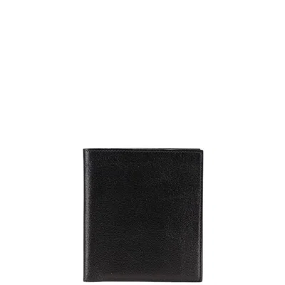 Pre-owned Hermes Black Leather Wallet (bi-fold) ()