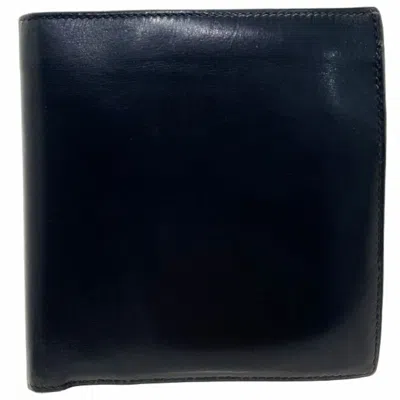 Pre-owned Hermes Black Leather Wallet (bi-fold) ()