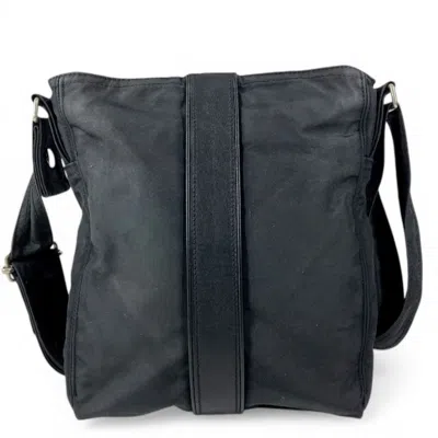 Pre-owned Hermes Black Nylon Pochette Shoulder Bag ()