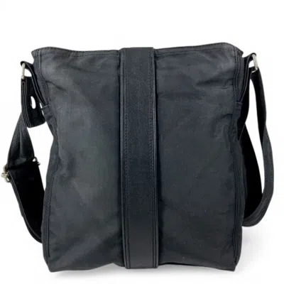 Pre-owned Hermes Black Nylon Pochette Shoulder Bag ()