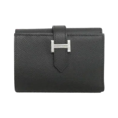 Pre-owned Hermes Black Rouge H Epsom Leather Coin Purse/coin Case ()