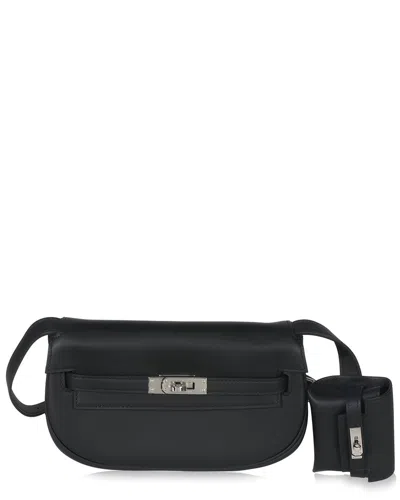 Pre-owned Hermes Hermès Black Swift Leather Kelly Moove Phw (authentic Pre-loved)